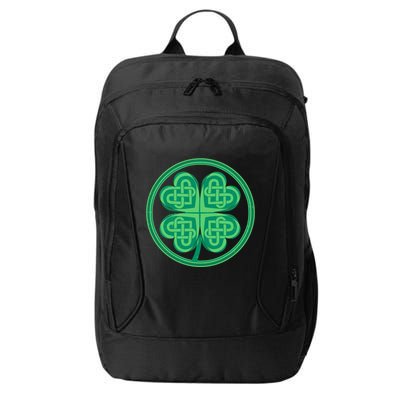 Celtic Pattern Shamrock Clover St Patrick's Day City Backpack