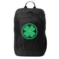 Celtic Pattern Shamrock Clover St Patrick's Day City Backpack