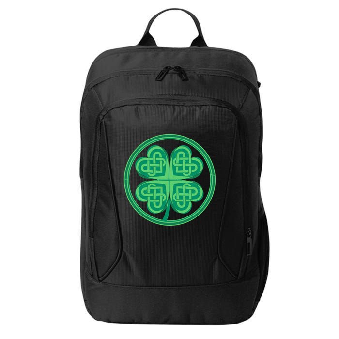 Celtic Pattern Shamrock Clover St Patrick's Day City Backpack