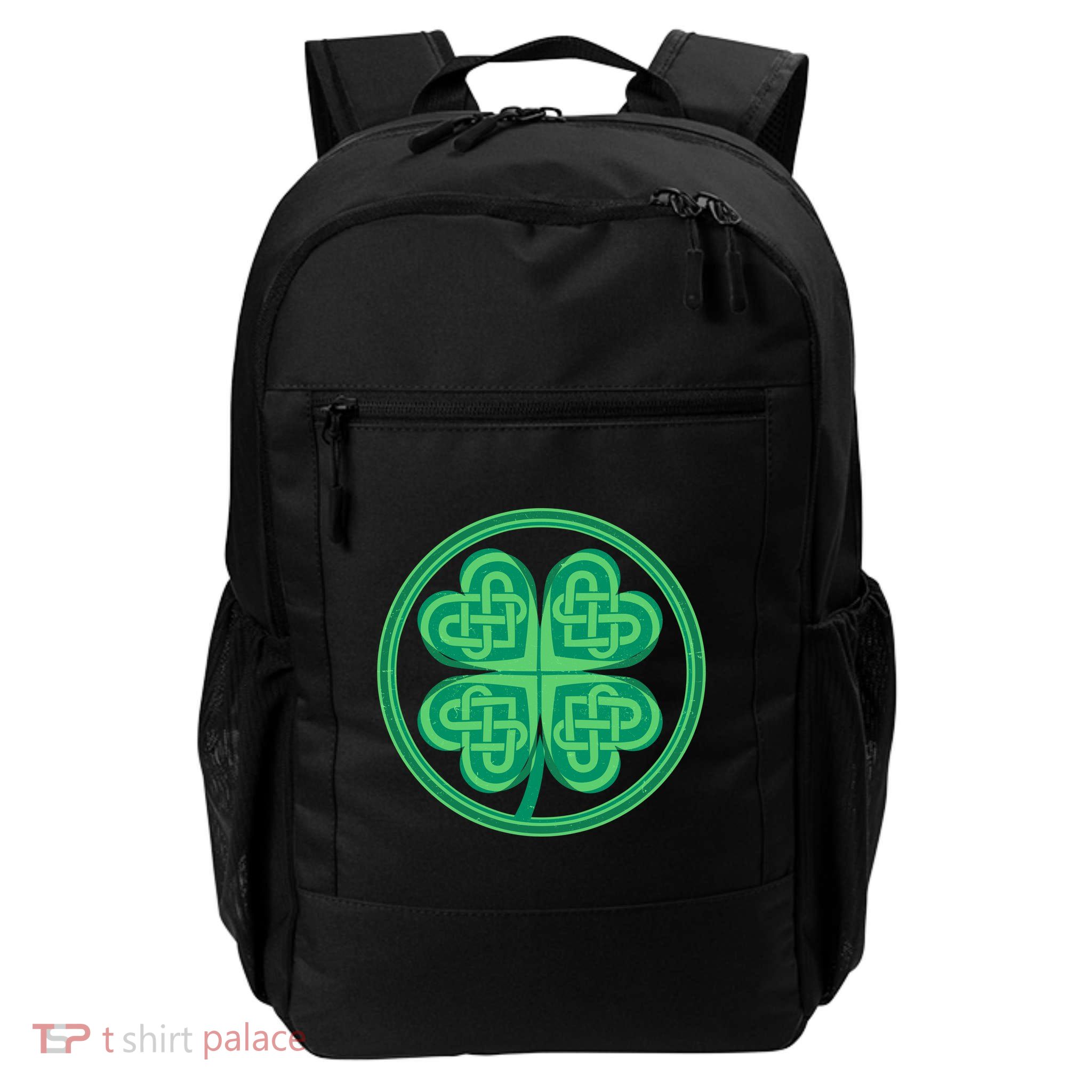 Celtic Pattern Shamrock Clover St Patrick's Day Daily Commute Backpack