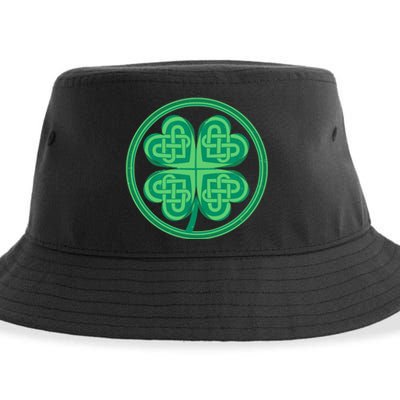 Celtic Pattern Shamrock Clover St Patrick's Day Sustainable Bucket Hat