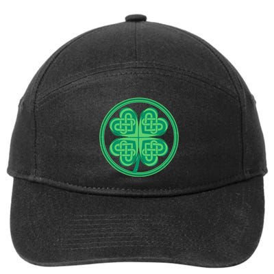 Celtic Pattern Shamrock Clover St Patrick's Day 7-Panel Snapback Hat
