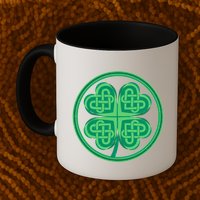 Celtic Pattern Shamrock Clover St Patrick's Day Mug