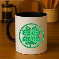Celtic Pattern Shamrock Clover St Patrick's Day Mug