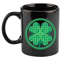 Celtic Pattern Shamrock Clover St Patrick's Day 11oz C Handle Ceramic Mug
