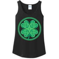 Celtic Pattern Shamrock Clover St Patrick's Day Ladies Essential Tank