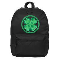 Celtic Pattern Shamrock Clover St Patrick's Day 16 in Basic Backpack