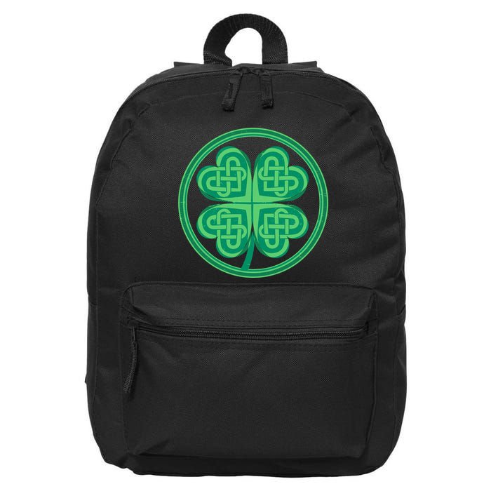 Celtic Pattern Shamrock Clover St Patrick's Day 16 in Basic Backpack