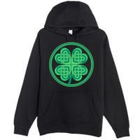 Celtic Pattern Shamrock Clover St Patrick's Day Premium Pullover Hoodie