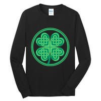 Celtic Pattern Shamrock Clover St Patrick's Day Tall Long Sleeve T-Shirt