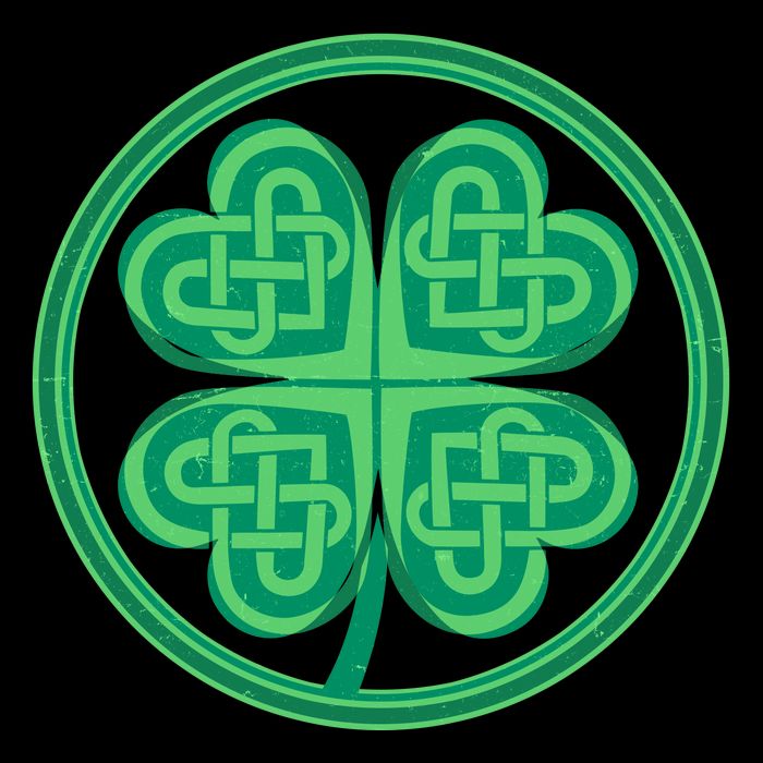 Celtic Pattern Shamrock Clover St Patrick's Day Mousepad