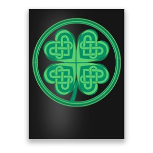 Celtic Pattern Shamrock Clover St Patrick's Day Poster