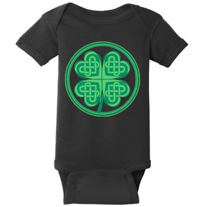 Celtic Pattern Shamrock Clover St Patrick's Day Baby Bodysuit