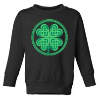 Celtic Pattern Shamrock Clover St Patrick's Day Toddler Sweatshirt