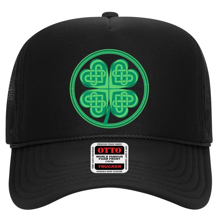 Celtic Pattern Shamrock Clover St Patrick's Day Trucker Hat