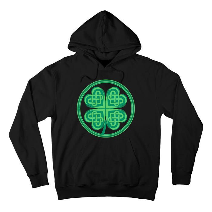 Celtic Pattern Shamrock Clover St Patrick's Day Tall Hoodie