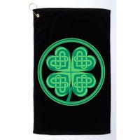 Celtic Pattern Shamrock Clover St Patrick's Day Golf Towel