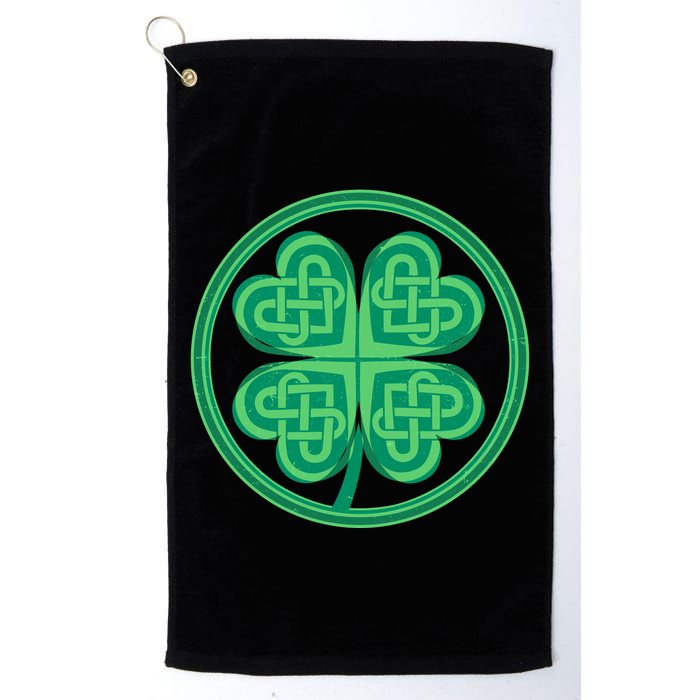 Celtic Pattern Shamrock Clover St Patrick's Day Golf Towel