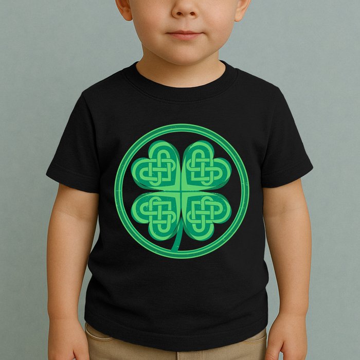 Celtic Pattern Shamrock Clover St Patrick's Day Toddler T-Shirt