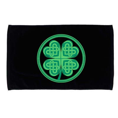 Celtic Pattern Shamrock Clover St Patrick's Day Microfiber Hand Towel