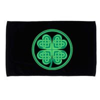 Celtic Pattern Shamrock Clover St Patrick's Day Microfiber Hand Towel
