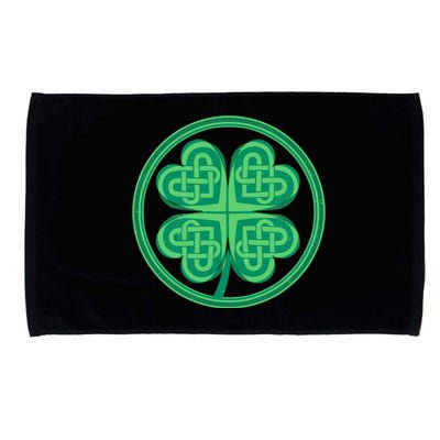 Celtic Pattern Shamrock Clover St Patrick's Day Microfiber Hand Towel