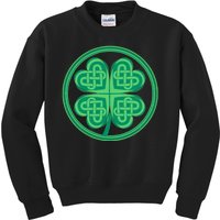 Celtic Pattern Shamrock Clover St Patrick's Day Kids Sweatshirt