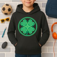 Celtic Pattern Shamrock Clover St Patrick's Day Kids Hoodie