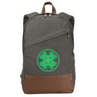 Celtic Pattern Shamrock Clover St Patrick's Day Cotton Canvas Backpack