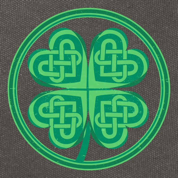 Celtic Pattern Shamrock Clover St Patrick's Day Cotton Canvas Backpack
