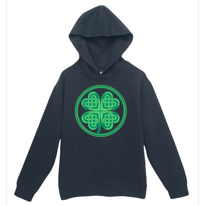 Celtic Pattern Shamrock Clover St Patrick's Day Urban Pullover Hoodie