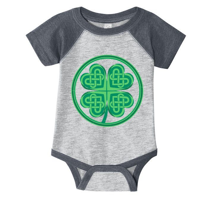 Celtic Pattern Shamrock Clover St Patrick's Day Infant Baby Jersey Bodysuit