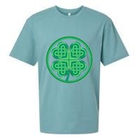 Celtic Pattern Shamrock Clover St Patrick's Day Sueded Cloud Jersey T-Shirt