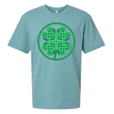 Celtic Pattern Shamrock Clover St Patrick's Day Sueded Cloud Jersey T-Shirt