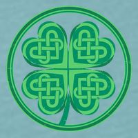 Celtic Pattern Shamrock Clover St Patrick's Day Sueded Cloud Jersey T-Shirt