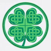 Celtic Pattern Shamrock Clover St Patrick's Day Garment-Dyed Sweatshirt