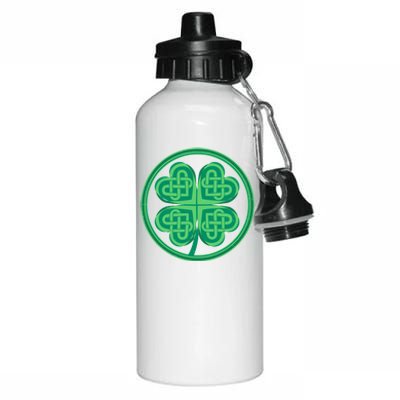 Celtic Pattern Shamrock Clover St Patrick's Day Aluminum Water Bottle