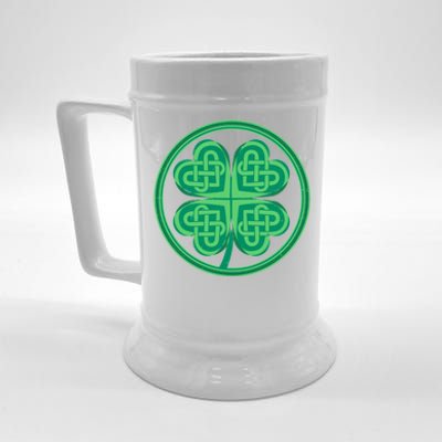 Celtic Pattern Shamrock Clover St Patrick's Day Beer Stein