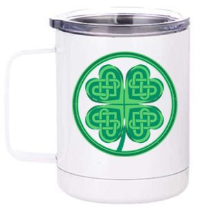 Celtic Pattern Shamrock Clover St Patrick's Day 12 oz Stainless Steel Tumbler Cup