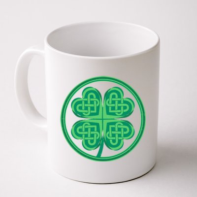 Celtic Pattern Shamrock Clover St Patrick's Day Coffee Mug