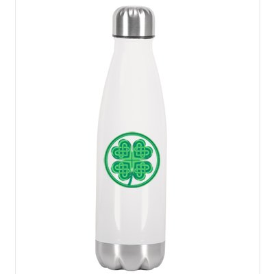 Celtic Pattern Shamrock Clover St Patrick's Day Stainless Steel Insulated Water Bottle