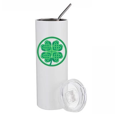 Celtic Pattern Shamrock Clover St Patrick's Day Stainless Steel Tumbler