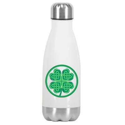 Celtic Pattern Shamrock Clover St Patrick's Day Stainless Steel Insulated Water Bottle