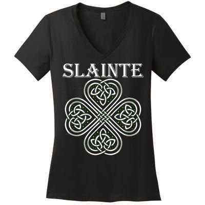 Celtic Slainte - Cheers Good Health From Ireland Women's V-Neck T-Shirt