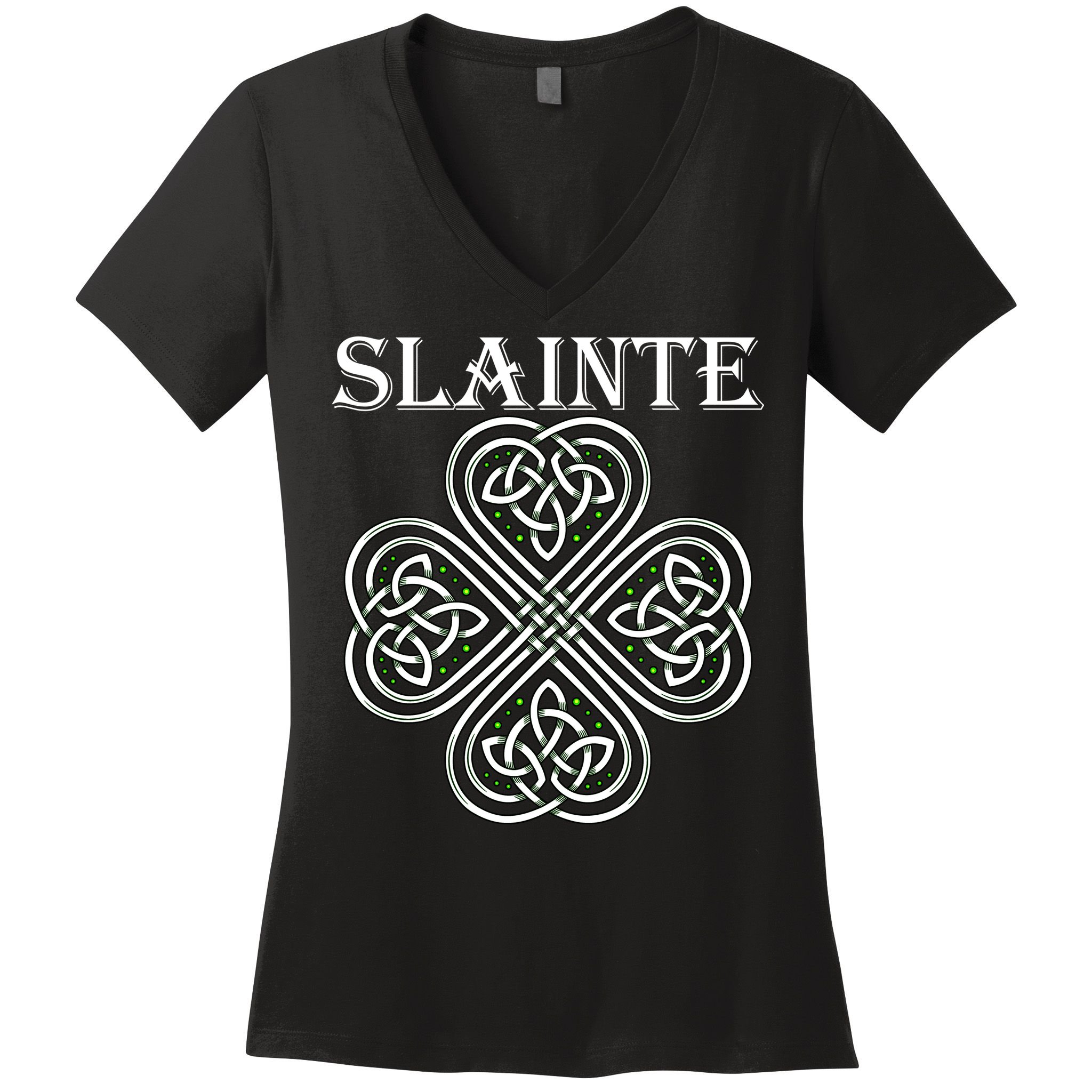 Celtic Slainte - Cheers Good Health From Ireland Women's V-Neck T-Shirt
