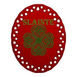 Celtic Slainte - Cheers Good Health From Ireland Ceramic Oval Ornament