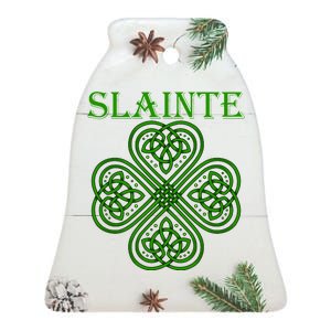 Celtic Slainte - Cheers Good Health From Ireland Ceramic Bell Ornament