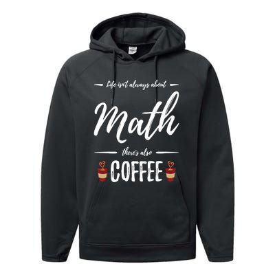 Coffee Er Math Funny School Teacher Gift Idea Gift Performance Fleece Hoodie