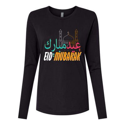 Celebrate Eid Mubarak Ramadan Kareem Womens Cotton Relaxed Long Sleeve T-Shirt