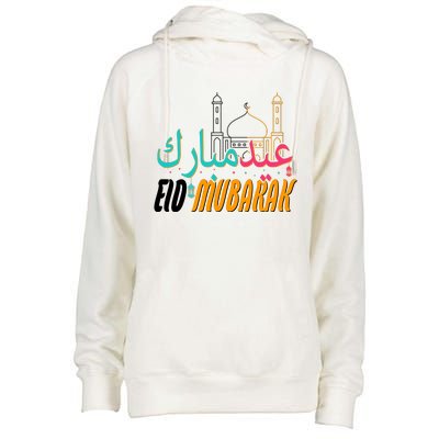 Celebrate Eid Mubarak Ramadan Kareem Womens Funnel Neck Pullover Hood